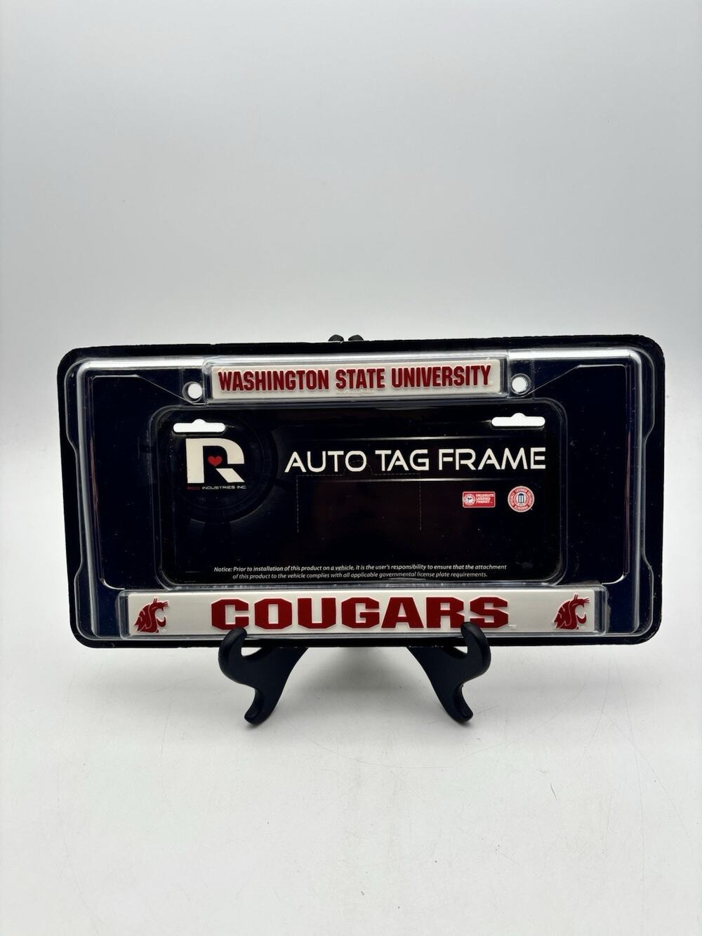 New Washington State Cougars WSU Chrome Metal License Plate New Sealed
